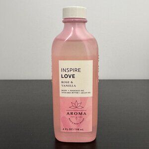 Bath & Body Works Aromatherapy Inspire Love Rose Vanilla Body and Massage Oil
